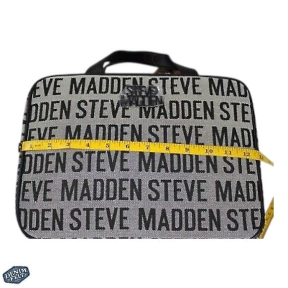 Steve Madden Black Logo Weekender Cosmetic/Jewelry Travel Vacation Tote Bag |NEW - Picture 7 of 8